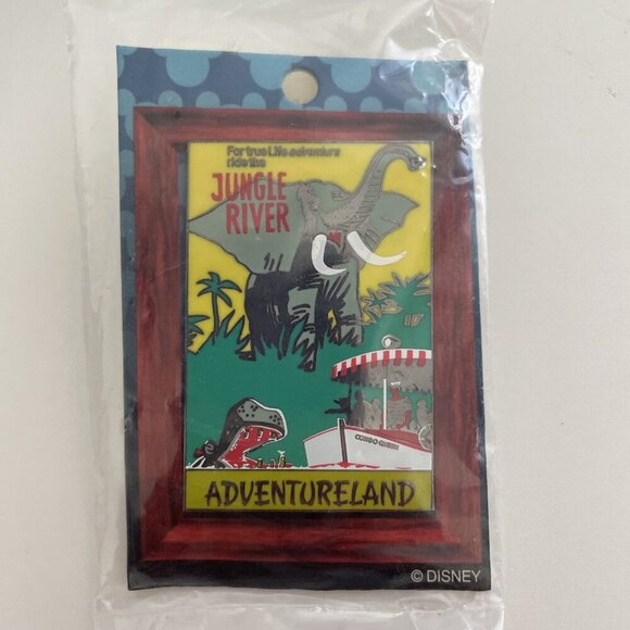 Disney 03/04 Disneyland Attraction Poster LE Pin ADVENTURELAND Jungle River - Picture 1 of 3